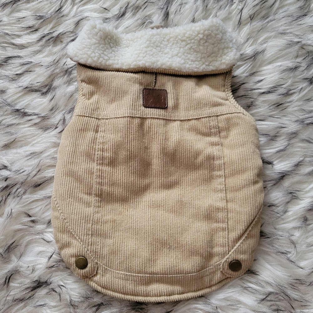 House of Barker beige dog vest small